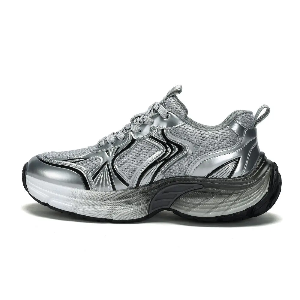 JEEP SPIRIT LiQi 2.0 Abrasion Resistant Low top Chunky Sneakers Men's Moon Sand Silver