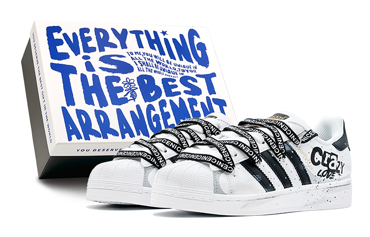Adidas Originals SUPERSTAR Anti-Slip Wear-Resistant Low-Top Skateboard Shoes Unisex Gray White