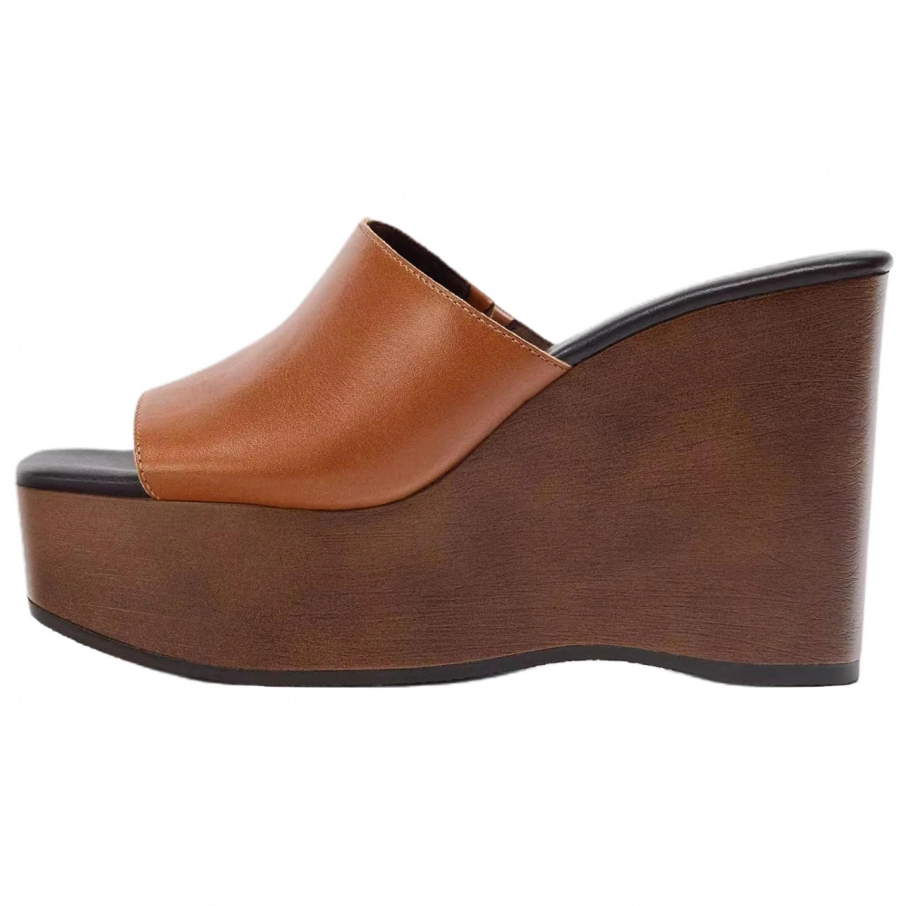 ZARA Slide Slippers Women's Brown