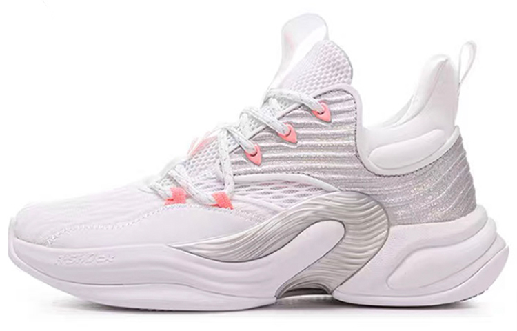 Anta Heat Wave 2 Cushioning Anti-Slip And Wear-Resistant Low-Top Performance Basketball Shoes Silver White