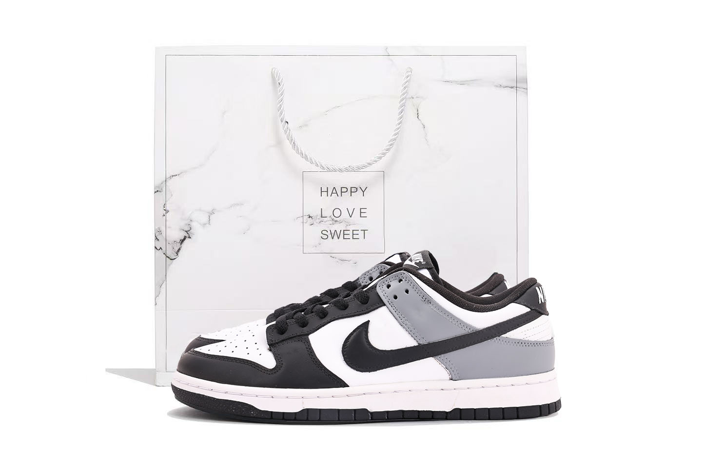 Nike Dunk Coverage Slip Resistant And Abrasion Resistant Low top Skateboard Shoes Unisex Black Gray