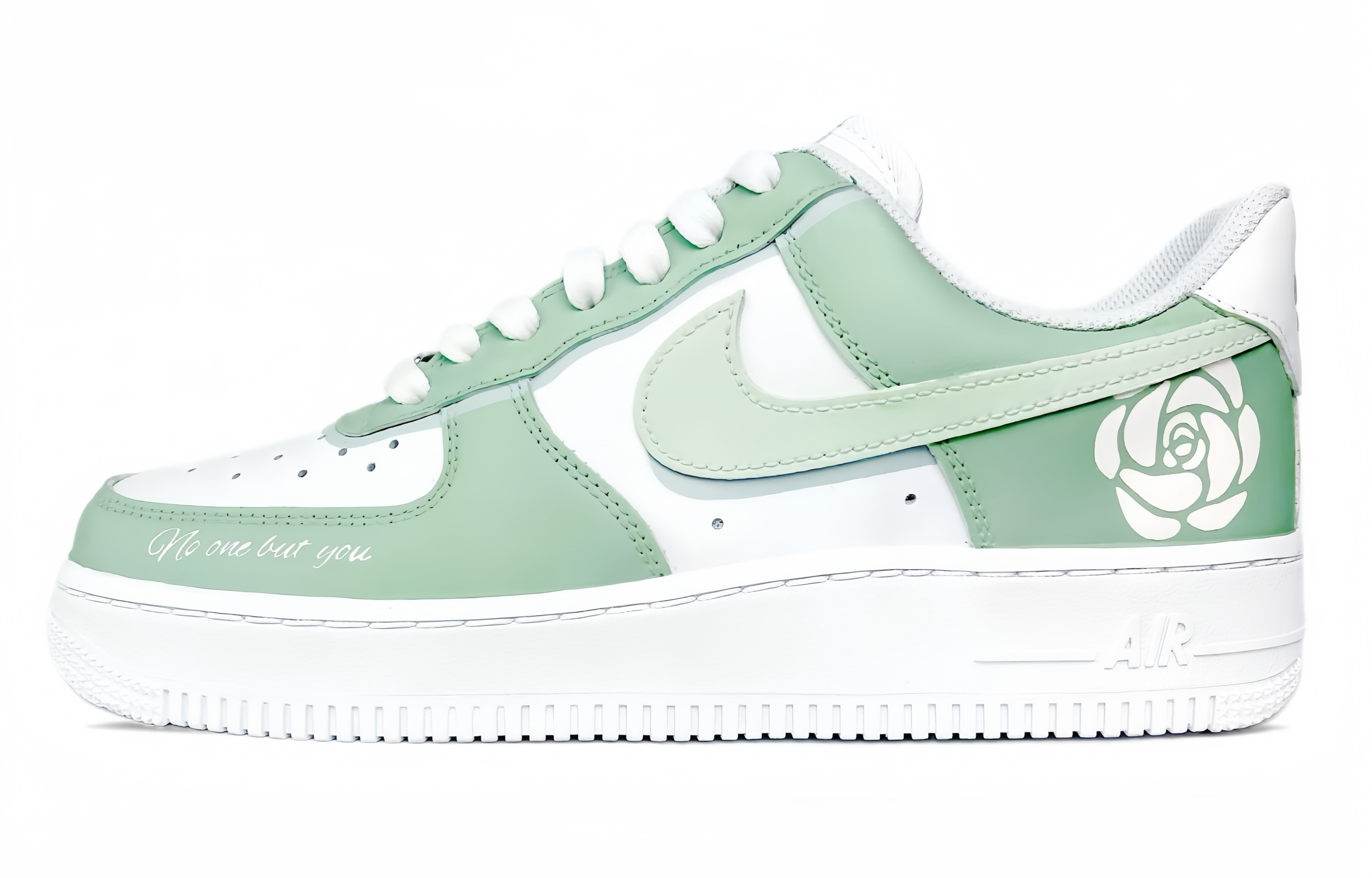 Nike Air Force 1 Low-Top Skateboard Shoes Men's Green White