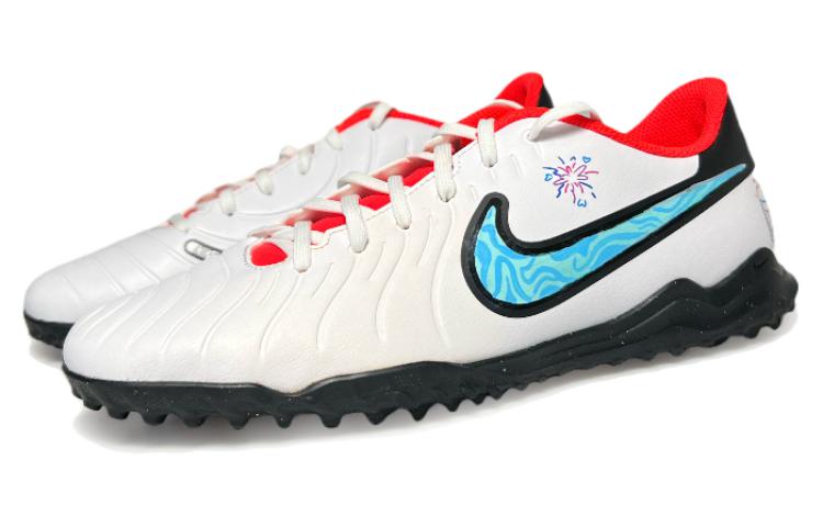 Nike Tiempo Legend 10 TF Rubber Broken Studs Anti-Slip Wear-Resistant Soccer Shoes Men's White Fashion Versatile
