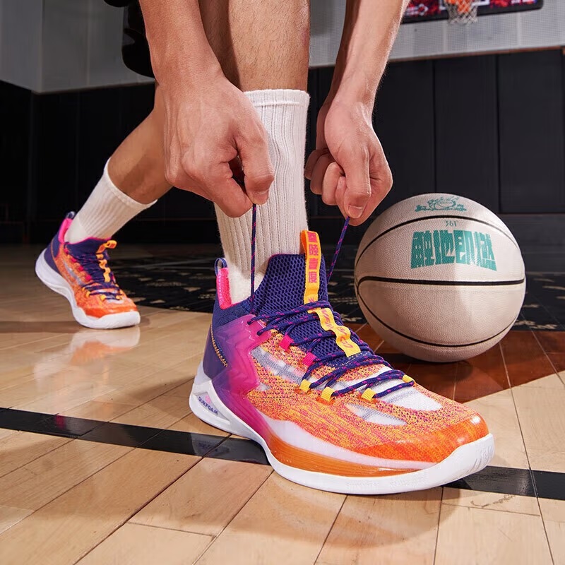 361° BIG3 2.0 Cushioning Anti-Slip And Wear-Resistant Mid-Top Performance Basketball Shoes Men's Enchanted Purple