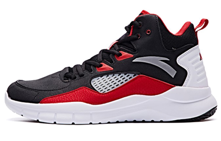 ANTA Star Trail 4 Basketball Shoes Men's Mid top Black Red