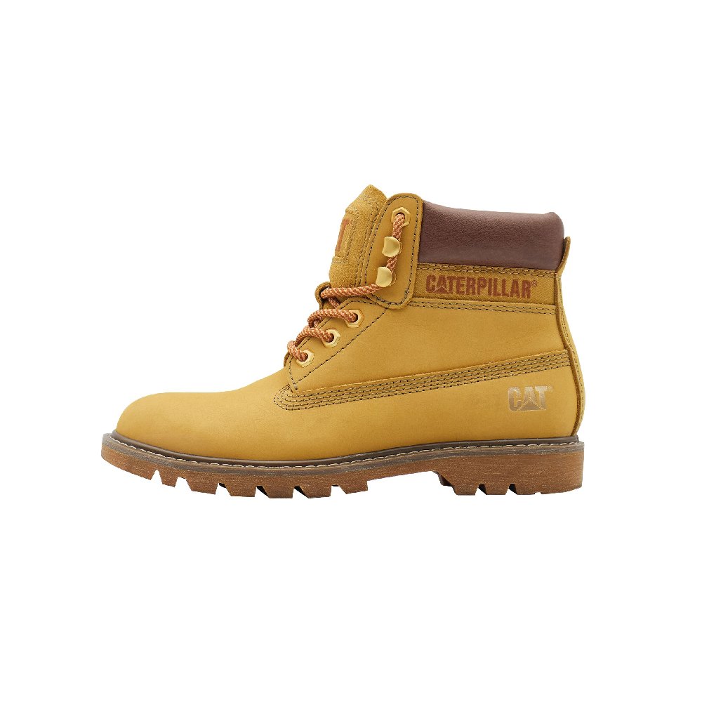 CAT Water Resistant Casual Yellow Boots Martin Outdoor Boots Women's Yellow