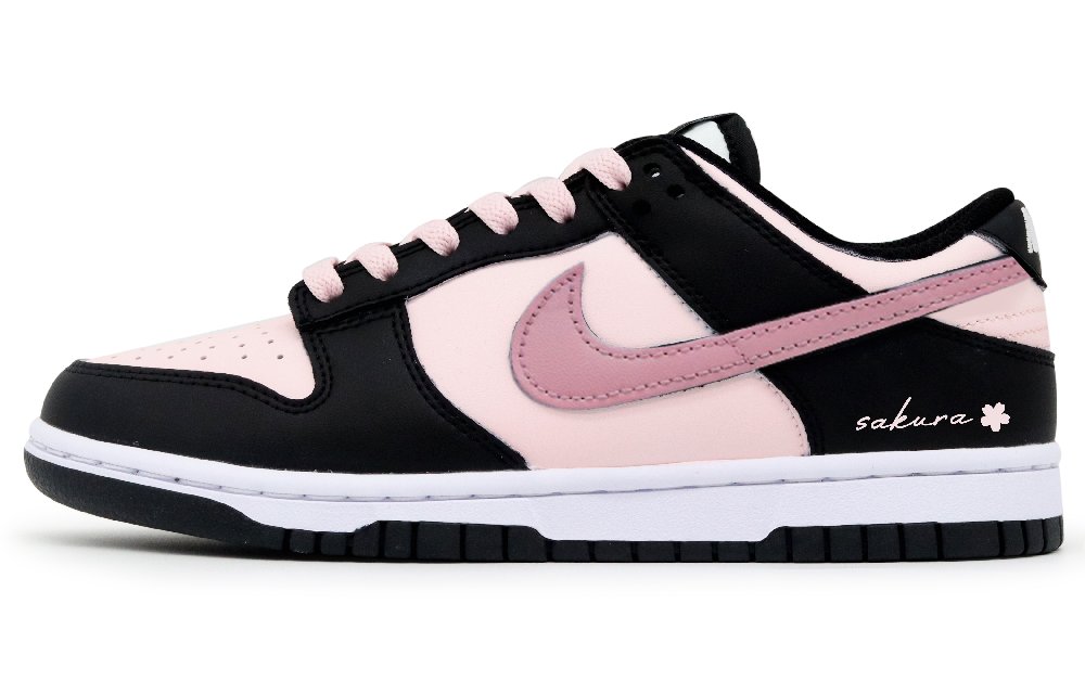 Nike Dunk Low Top Skateboard Shoes Unisex Black Pink