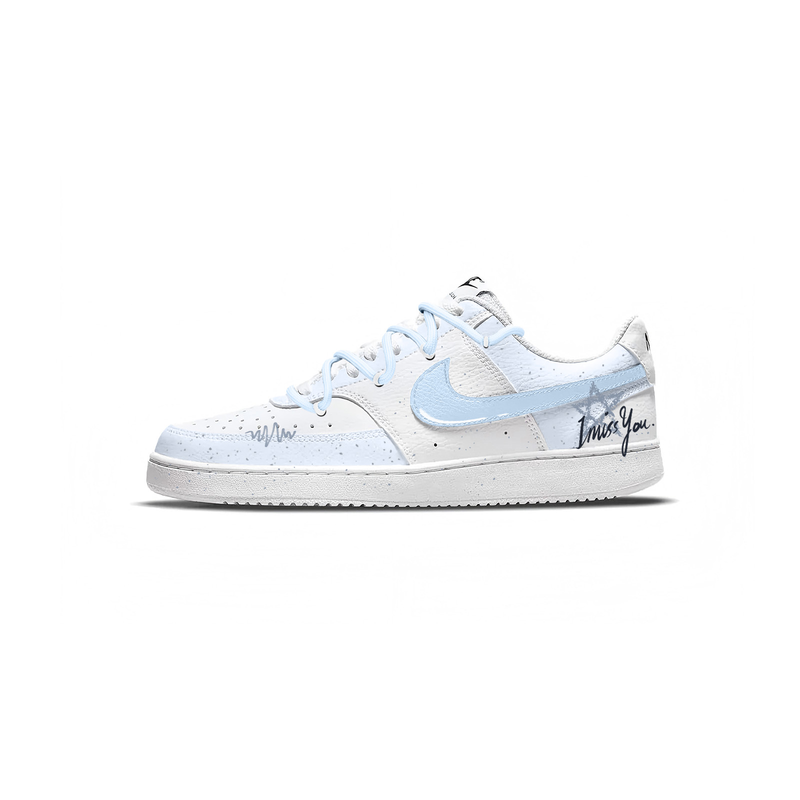 Nike Court Vision 1 Starlight Abrasion Resistant Slip Resistant Low top Skateboard Shoes Unisex