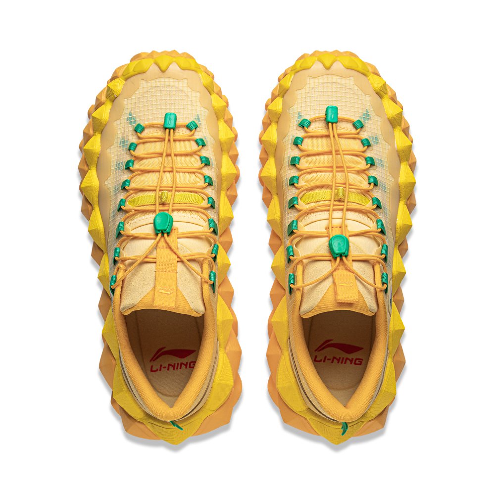 LiNing Cushioning Coverage And Abrasion Resistant Low Top Casual Shoes Unisex Golden Mist Color