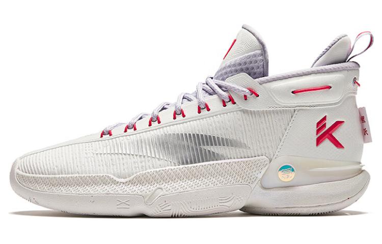 Anta KT9 Cushioned Wear-Resistant Breathable Mid-Top Basketball Shoes Men's White