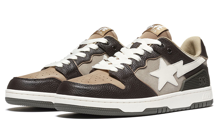 A BATHING APE SK8 Sta Stylish Skateboarding Shoes Women's Brown купить в интернет-магазине Yoocart с быстрой доставкой по России.