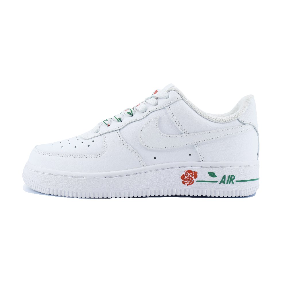 Nike Air Force 1 Flower Anti Slip Wear Resistant Low Top Skateboard Shoes Men's White
