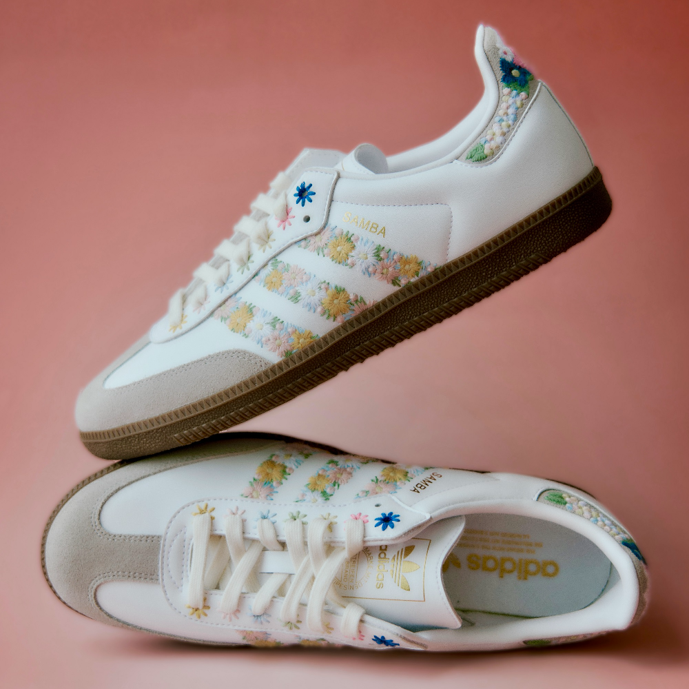 Juice x Adidas Originals SAMBA OG Low Top Skateboard Shoes Unisex White