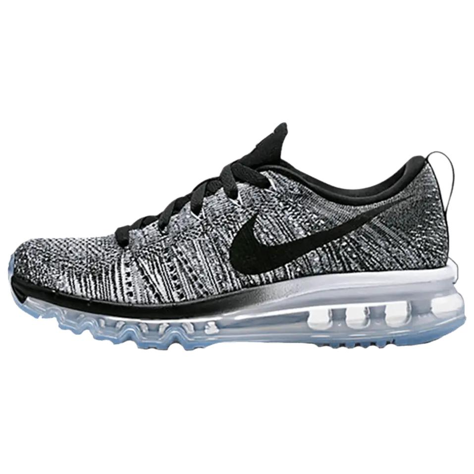 Nike Flyknit Ma Anti Slip Wear Resistant Low Top Running Shoes Unisex Gray Black