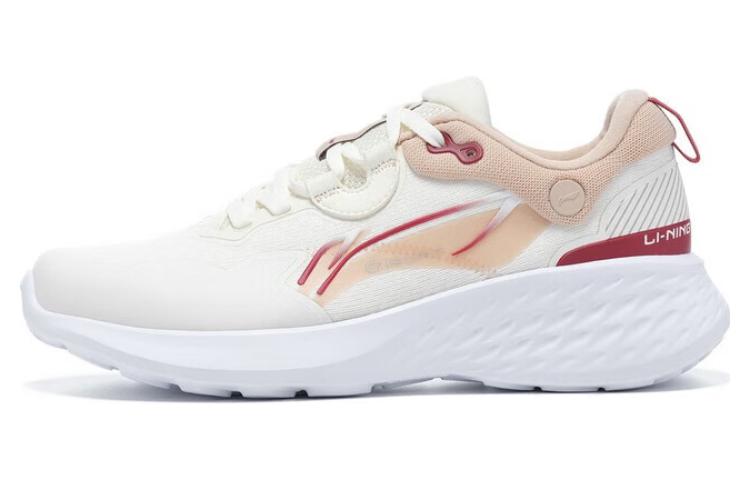 LiNing SOFT ELEMENT Abrasion Resistant Breathable Low top Sports Casual Shoes Women's White Umber