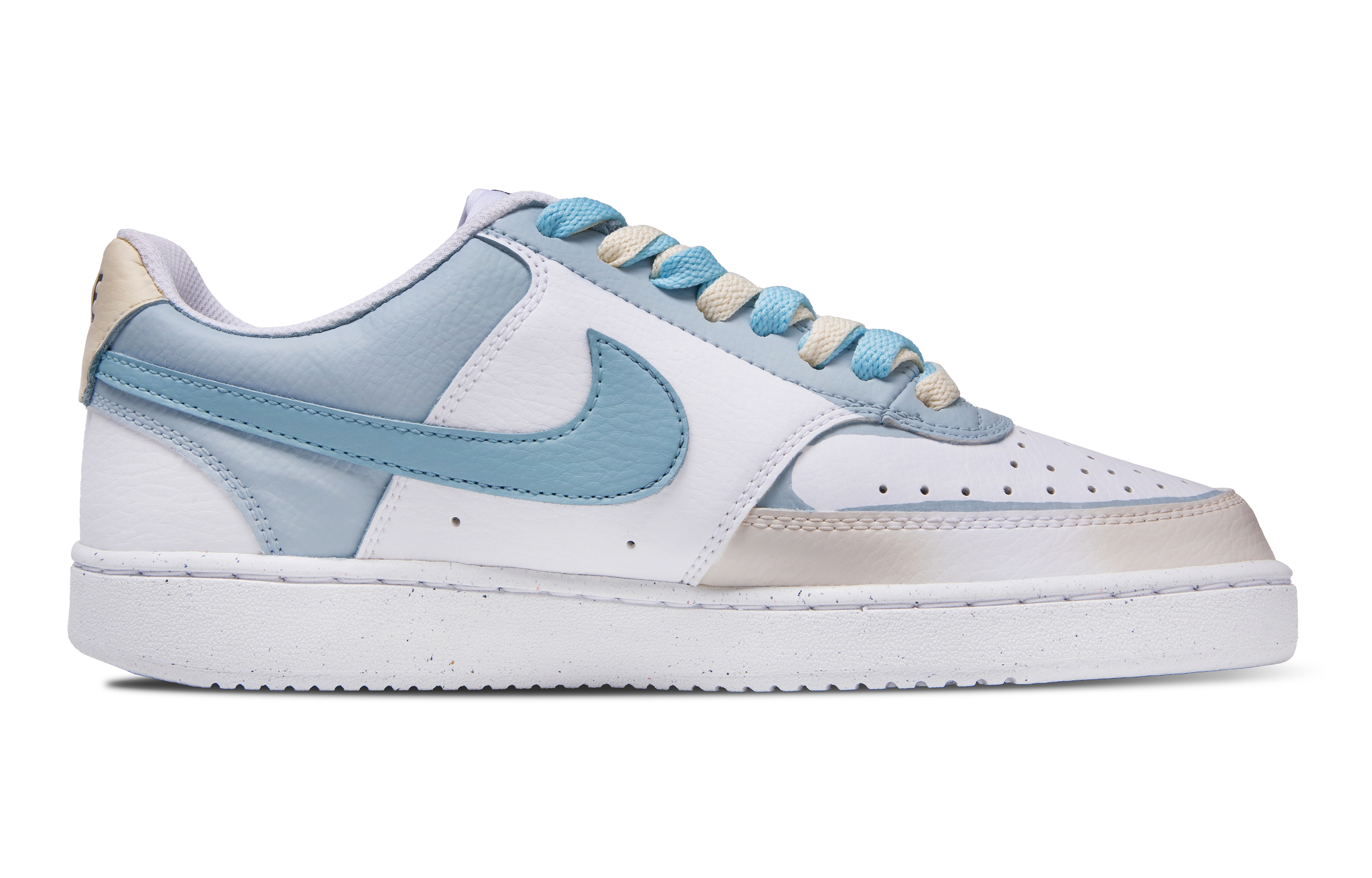 Nike Court Vision 1 Low Top Skateboard Shoes Women's Yellow Blue купить в интернет-магазине Yoocart с быстрой доставкой по России.