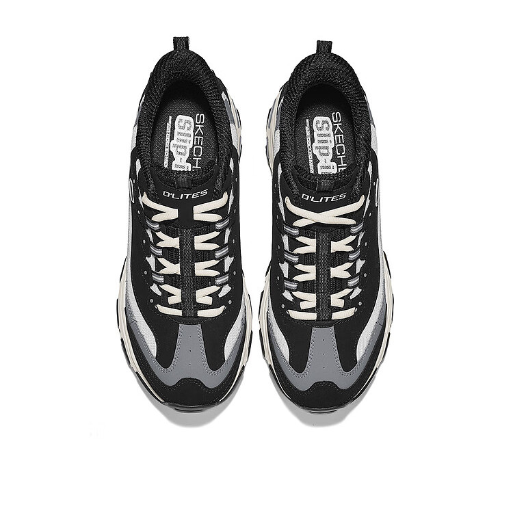 Skechers Slip ins Cushioning, Breathable, Height Increasing Low Top Chunky Sneakers Men's Black White Gray купить в интернет-магазине Yoocart с быстрой доставкой по России.