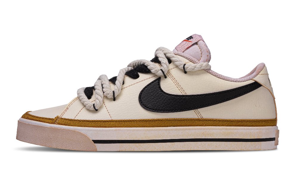 Nike Court Legacy Slip Resistant Cushioning Abrasion Resistant Low Top Skateboard Shoes Unisex Ecru