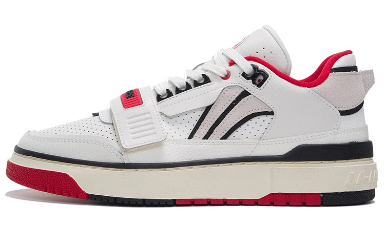 LiNing Rookie Cushioning Anti-Slip And Wear-Resistant Low-Top Basketball Shoes White Black
