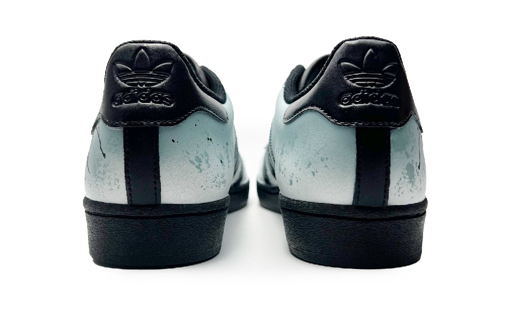 Adidas Originals Superstar Skateboard Shoes Unisex Low-Top Black/Cyan