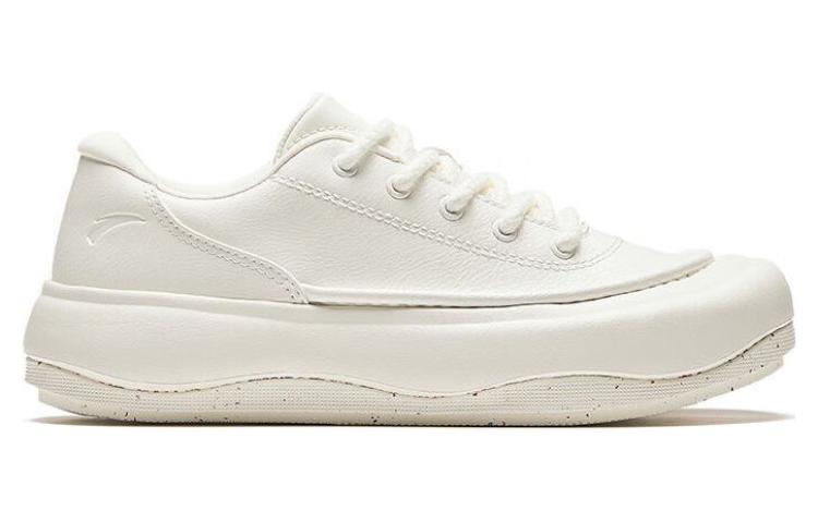 Anta Donut Abrasion Resistant Breathable Low top Skateboard Shoes Women's Beige