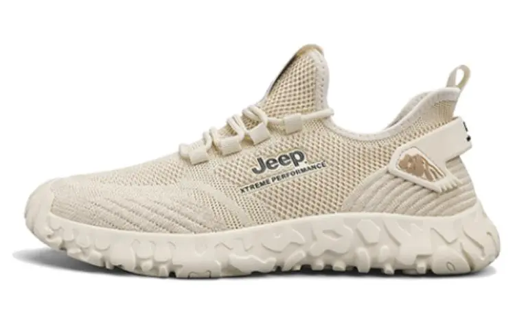 Jeep Anti Slip Wear Resistant Low Top Deep Casual Shoes Men's Apricot