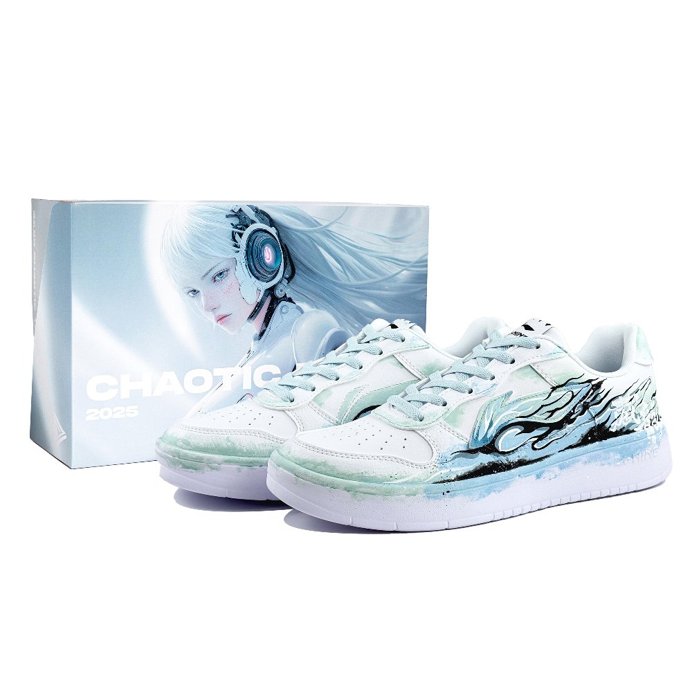 LiNing Pontoon Boats Wear resistant And Lightweight Low Top Skateboard Shoes Men's Teal
