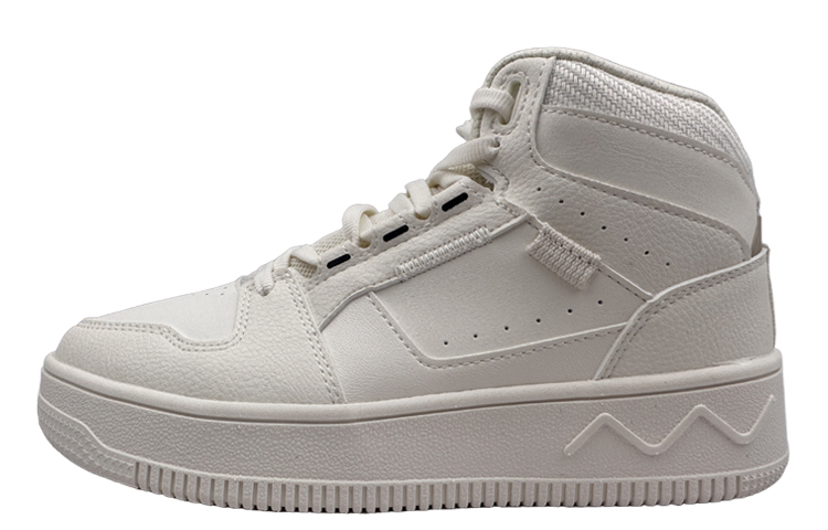 361° Anti Slip Wear Resistant High Top Skateboard Shoes Women's White