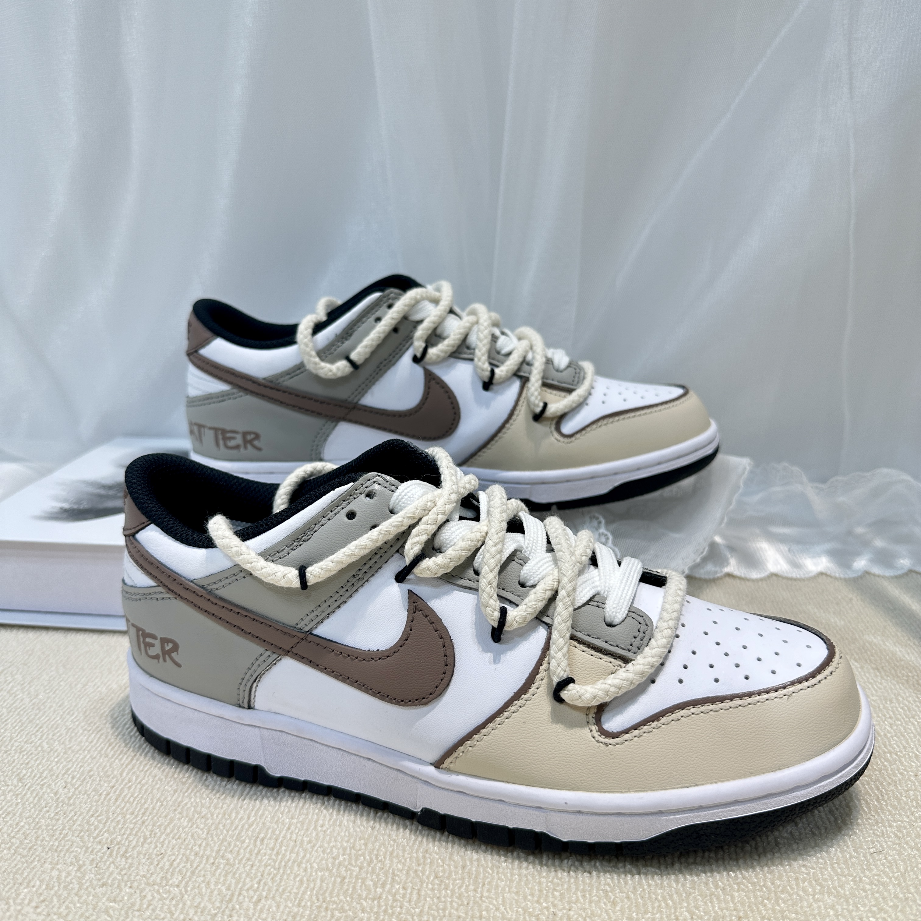 Nike Dunk Retro Anti Slip Wear Resistant Low Top Skateboard Shoes Unisex Gray Brown купить в интернет-магазине Yoocart с быстрой доставкой по России.