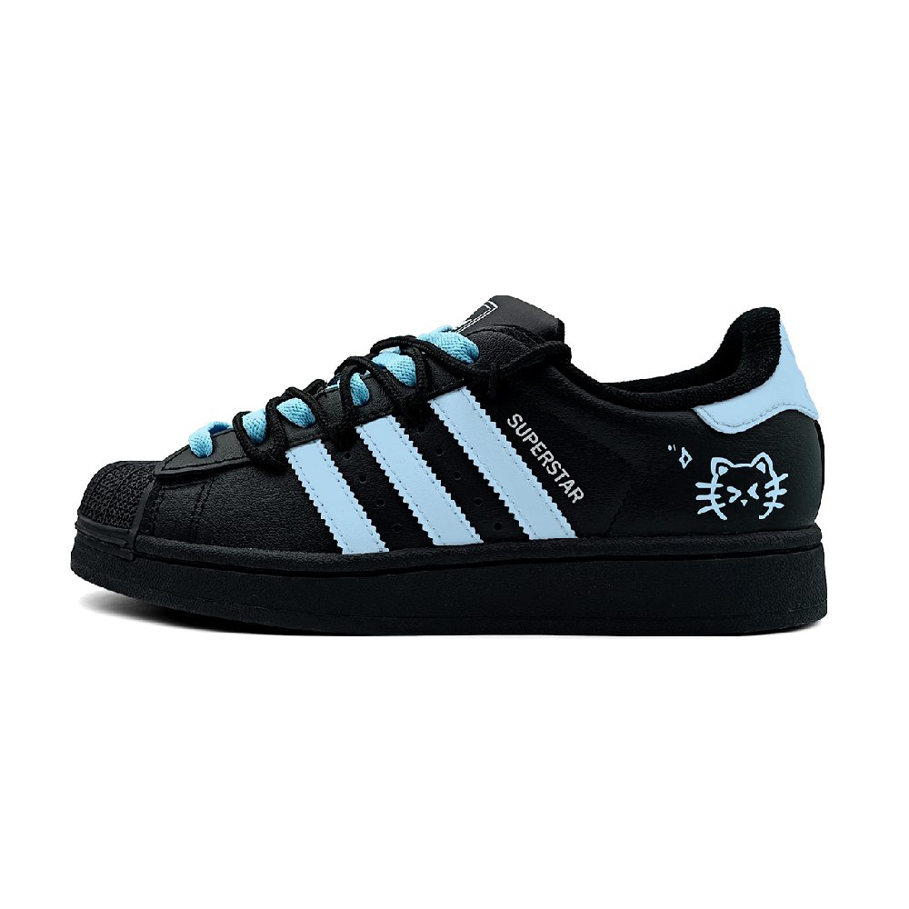 Adidas Originals Superstar 2 Abrasion Resistant Low Top Skateboard Shoes Women's Blue Pink