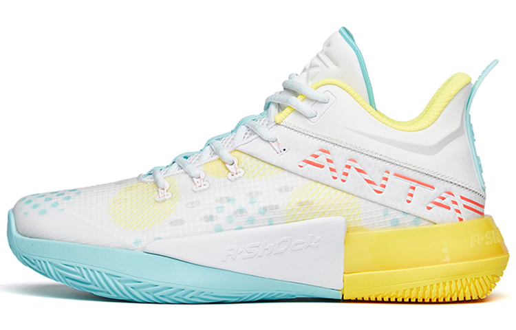 Anta Attack 2 Abrasion Resistant Breathable Low Top Basketball Shoes Men's Jelly Yellow