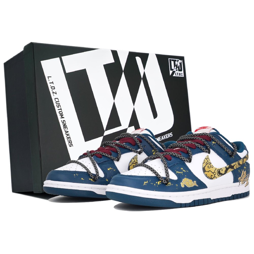 Nike Dunk LTDZ Destiny Box Slip-Resistant Low-Top Skateboard Shoes Men's Blue