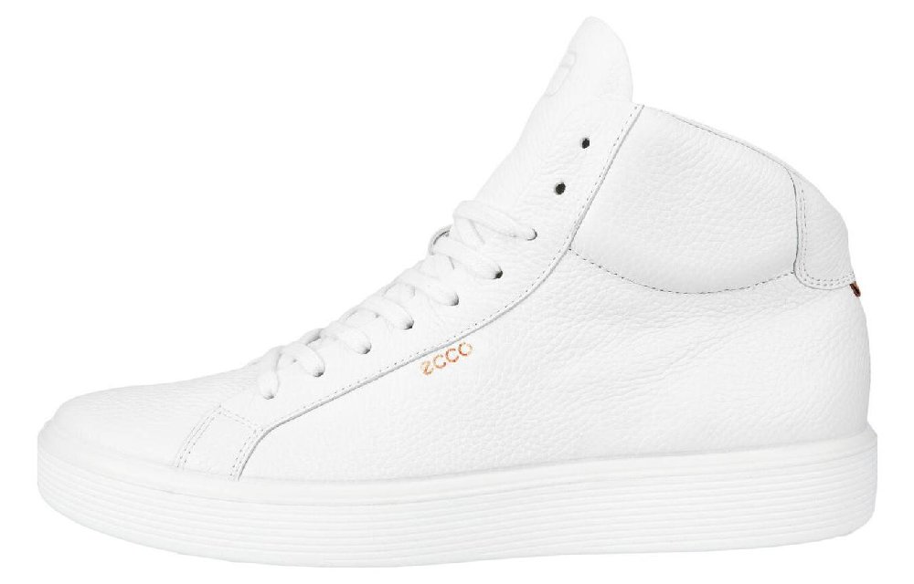 Ecco Skateboard Shoes Men High-Top White