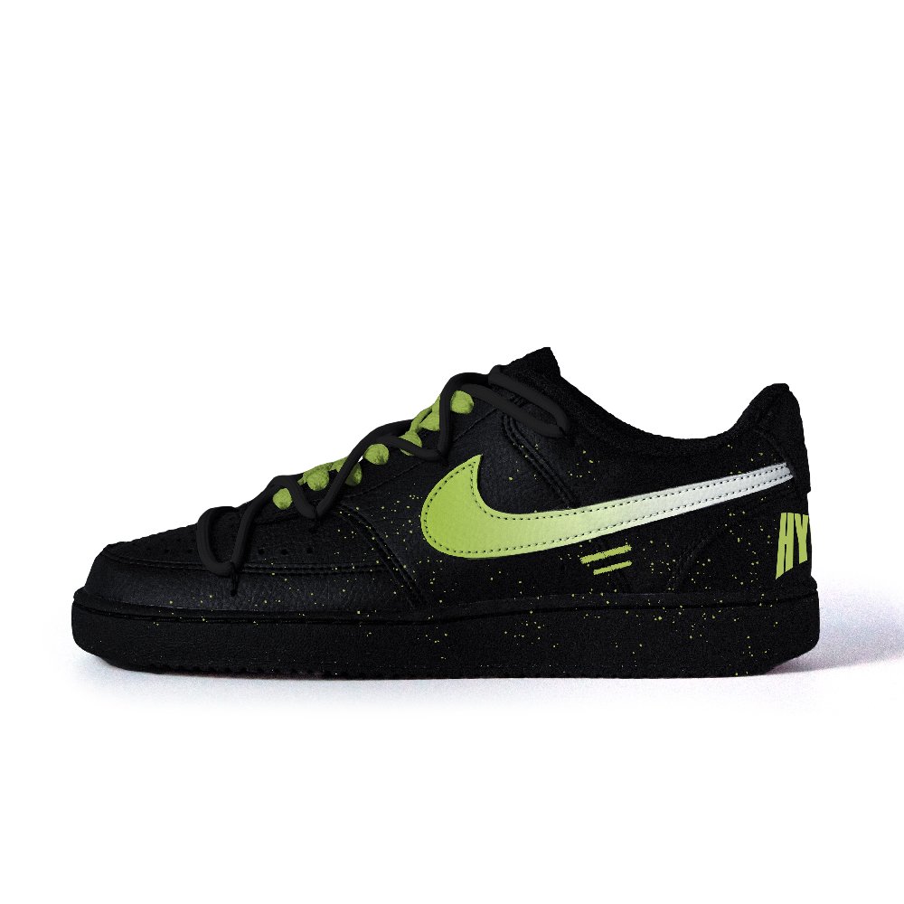 Nike Court Vision Frozen Pear Anti-Slip Wear-Resistant Low-Top Skateboard Shoes Unisex Light Green