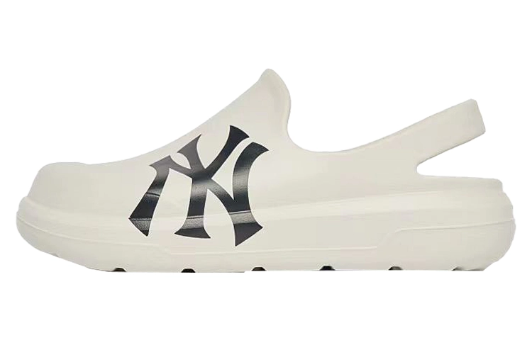 MLB Sandal Chunky Bouncer Rubber Sole Odor Resistant Slip Resistant Closed Toe Slippers Unisex White