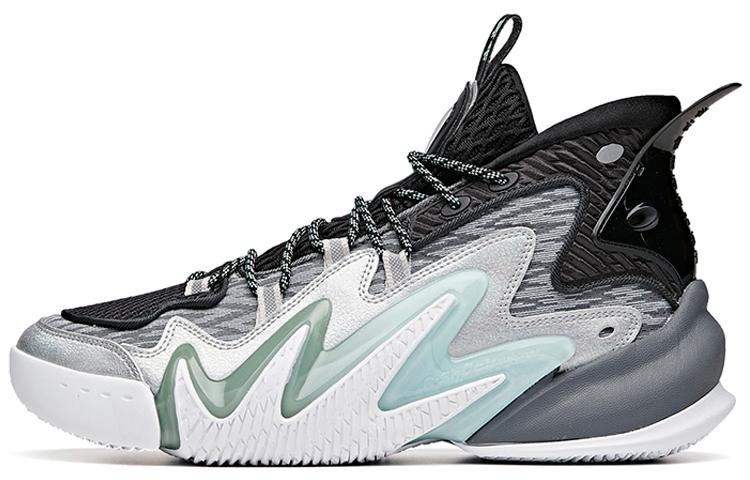 Anta Berserk 2 Cushioning Anti-Slip And Wear-Resistant High-Top Basketball Shoes Black Gray Green