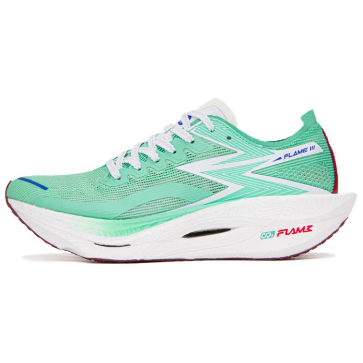 361° Fly Burn 3 Cushioning Breathable Low Top Carbon Plate Marathon Running Shoes Unisex Green White