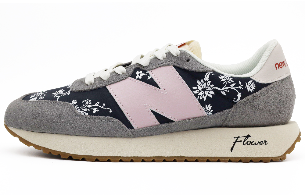 New Balance NB 237 Anti-Slip And Wear-Resistant Breathable Low-Top Running Shoes Unisex Beige Pink