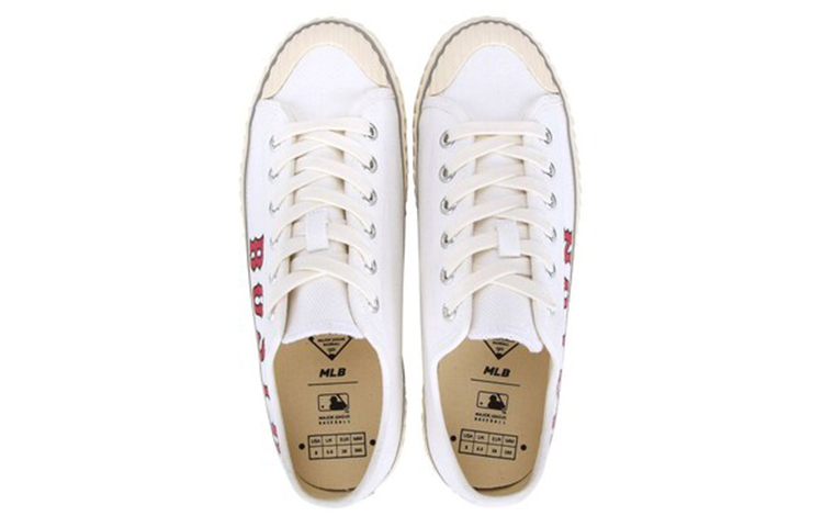 MLB Playball New Chunky La Dodgers Slip Resistant, Abrasion Resistant, Lightweight Low Top Canvas Shoes Unisex White