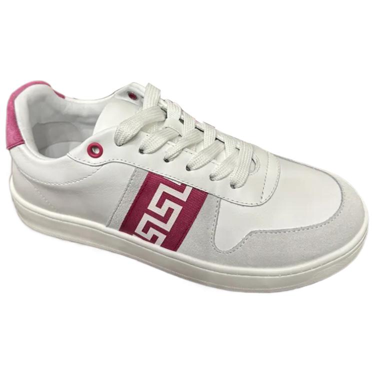 VERSACE Women's La Greca Sneaker 'White Pink'