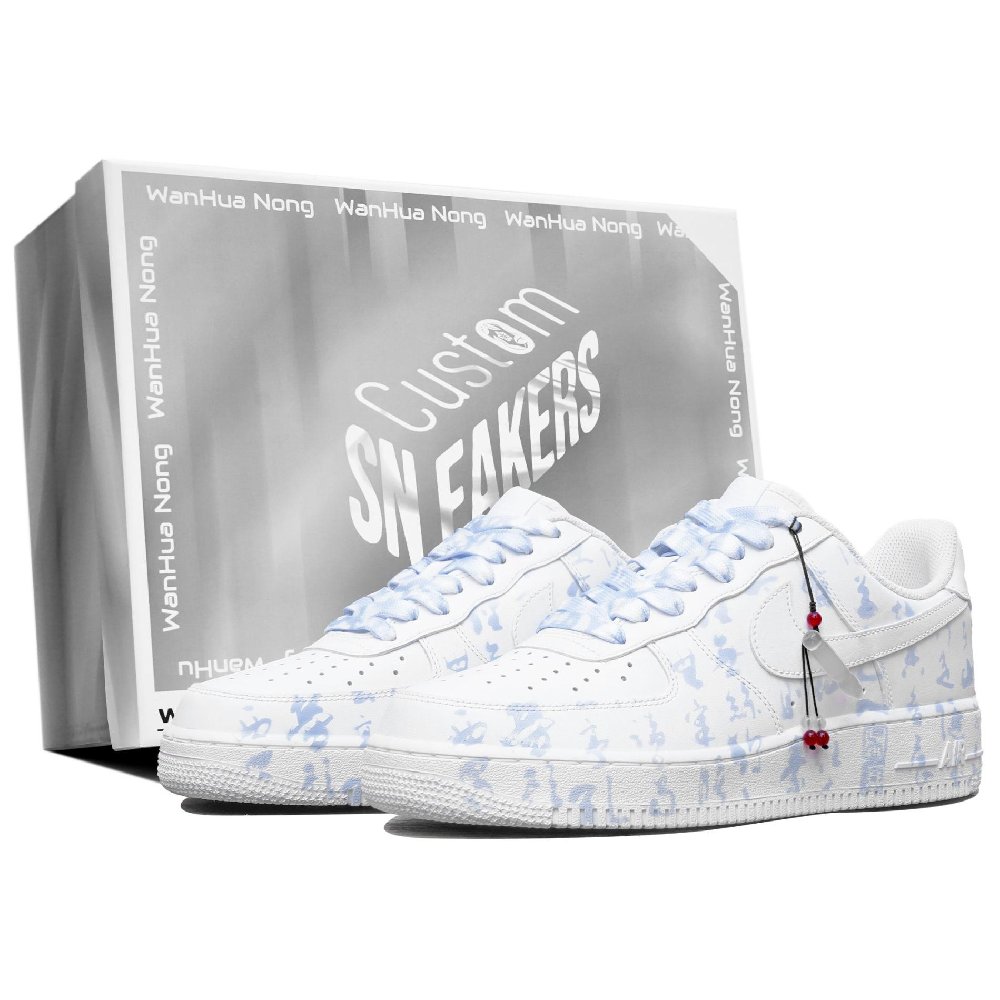Nike Air Force 1 Anti-Slip Wear-Resistant Low-Top Skateboard Shoes Unisex White