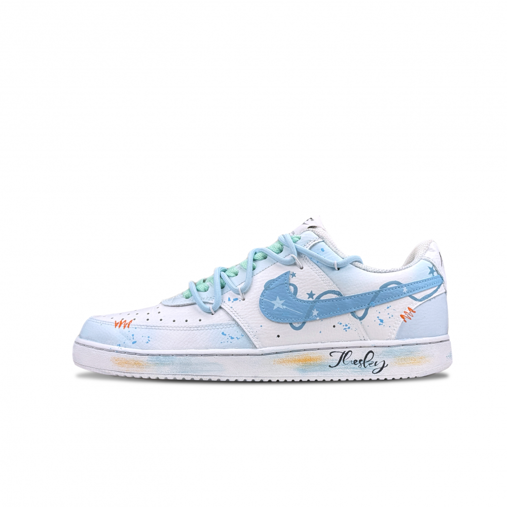 Nike Court Vision 1 Skateboard Shoes Unisex Low-Top Starry Blue/White