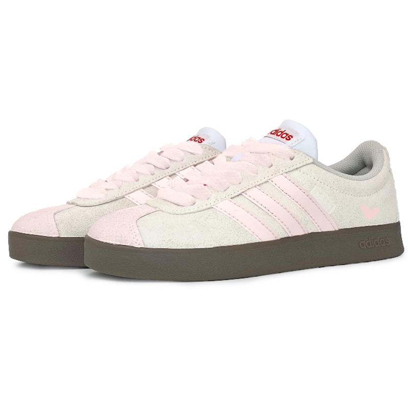 Adidas VL COURT 2.0 Slip Resistant Abrasion Resistant Low top Skateboard Shoes Unisex White Pink купить в интернет-магазине Yoocart с быстрой доставкой по России.