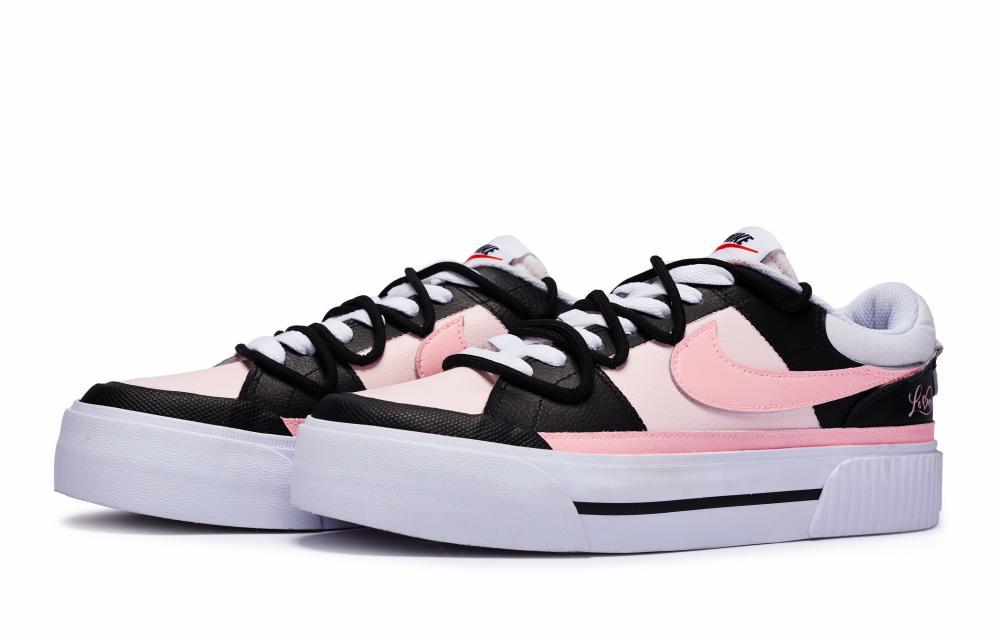 Nike Court Legacy 811 Manufacturing, Sweet Pink Girlish Low Top Skateboard Shoes Women's Black Pink купить в интернет-магазине Yoocart с быстрой доставкой по России.