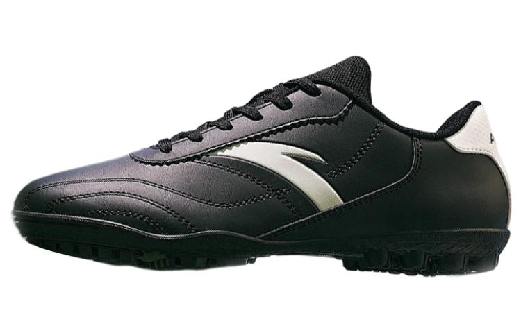 Anta TF Rubber Broken Studs Artificial Ground Anti-Slip Wear-Resistant Soccer Shoes Men's Black White