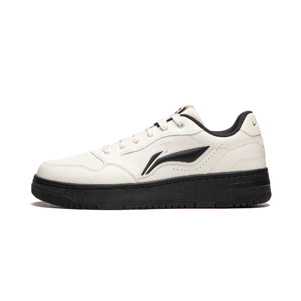 LiNing Tianji Soft Anti Slip And Wear Resistant Height Increasing Low Top Skateboard Shoes Women's Ecru