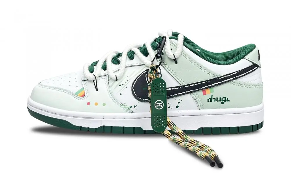Nike Dunk Funi Green Mountain Abrasion Resistant Low top Skateboard Shoes Unisex Green