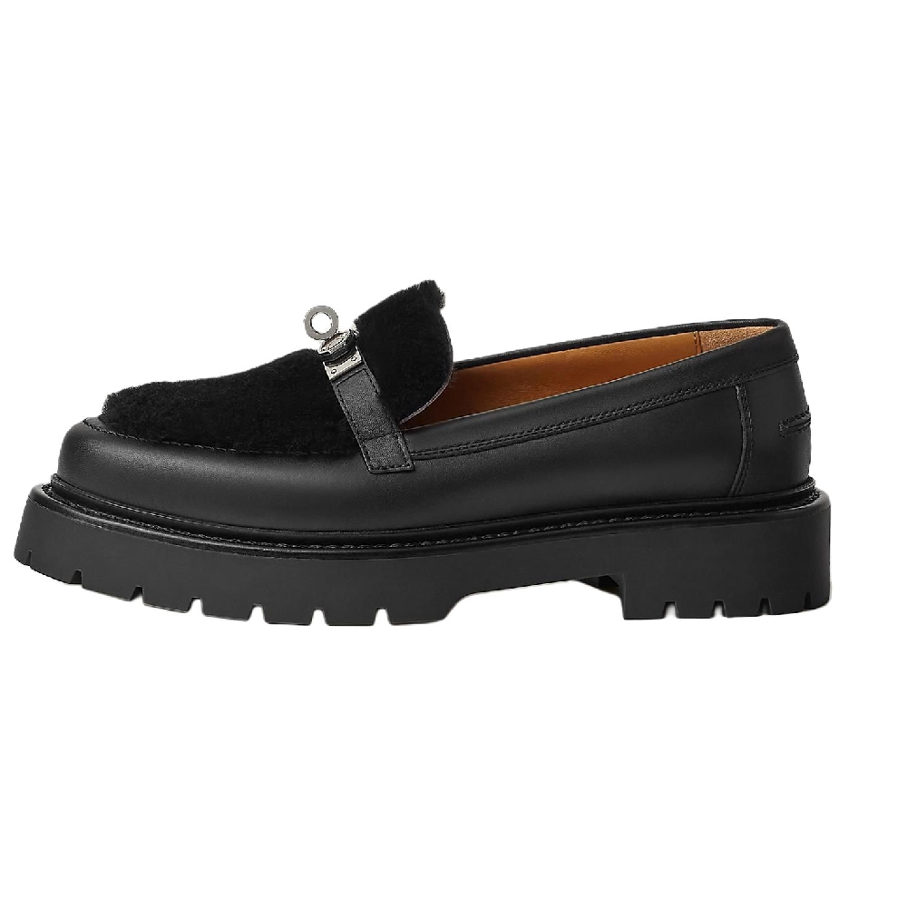 HERMES Loafers Women's Black