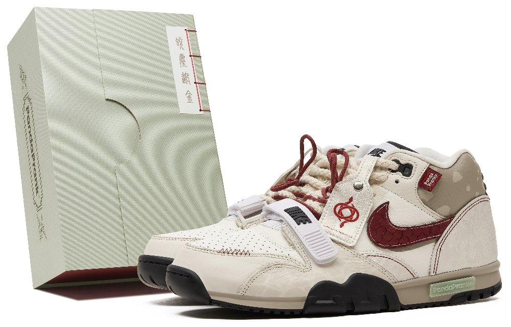 Nike Air Trainer 1 Anti-Slip Wear-Resistant Mid-Top Training Shoes Men's Brown