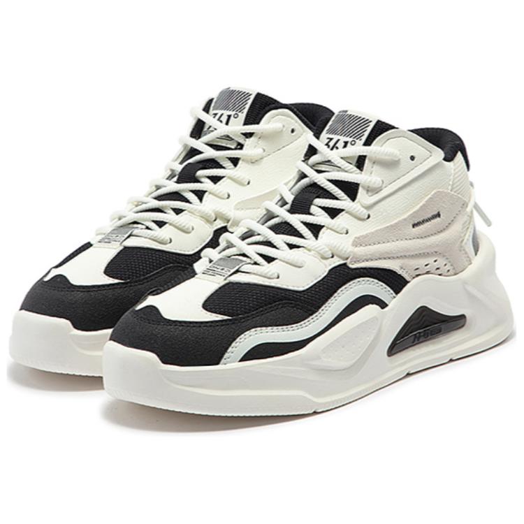 361° Anti Slip Wear Resistant Mid Top Skateboard Shoes Women's White Black купить в интернет-магазине Yoocart с быстрой доставкой по России.